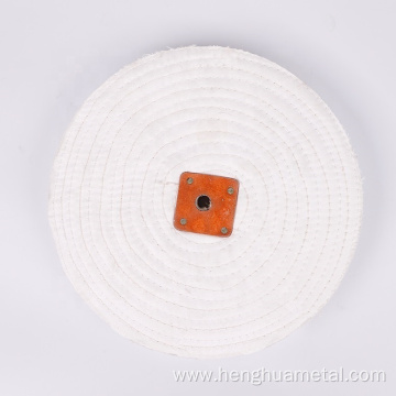 HIGH PRECISION WHITE COTTON BUFFING WHEEL